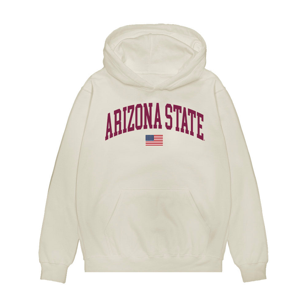 Arizona State - NCAA Baseball : Ryan Darrah - USA Raglan Premium Hooded Sweatshirt-0