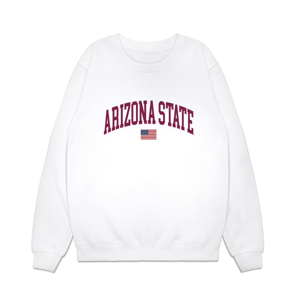 Arizona State - NCAA Baseball : Tommy Brown - USA Raglan Premium Crewneck Sweatshirt-0