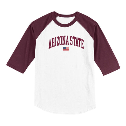 Arizona State - NCAA Baseball : Eli Curtis - USA Raglan Raglan Shirt-0