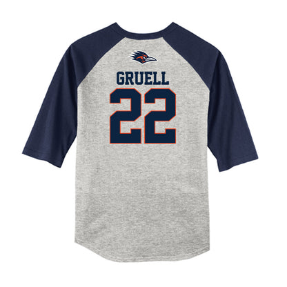 UTSA - NCAA Baseball : Garrett Gruell - USA Raglan Raglan Shirt-1