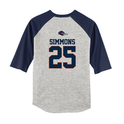 UTSA - NCAA Baseball : Sam Simmons - USA Raglan Youth Raglan T-Shirt-1
