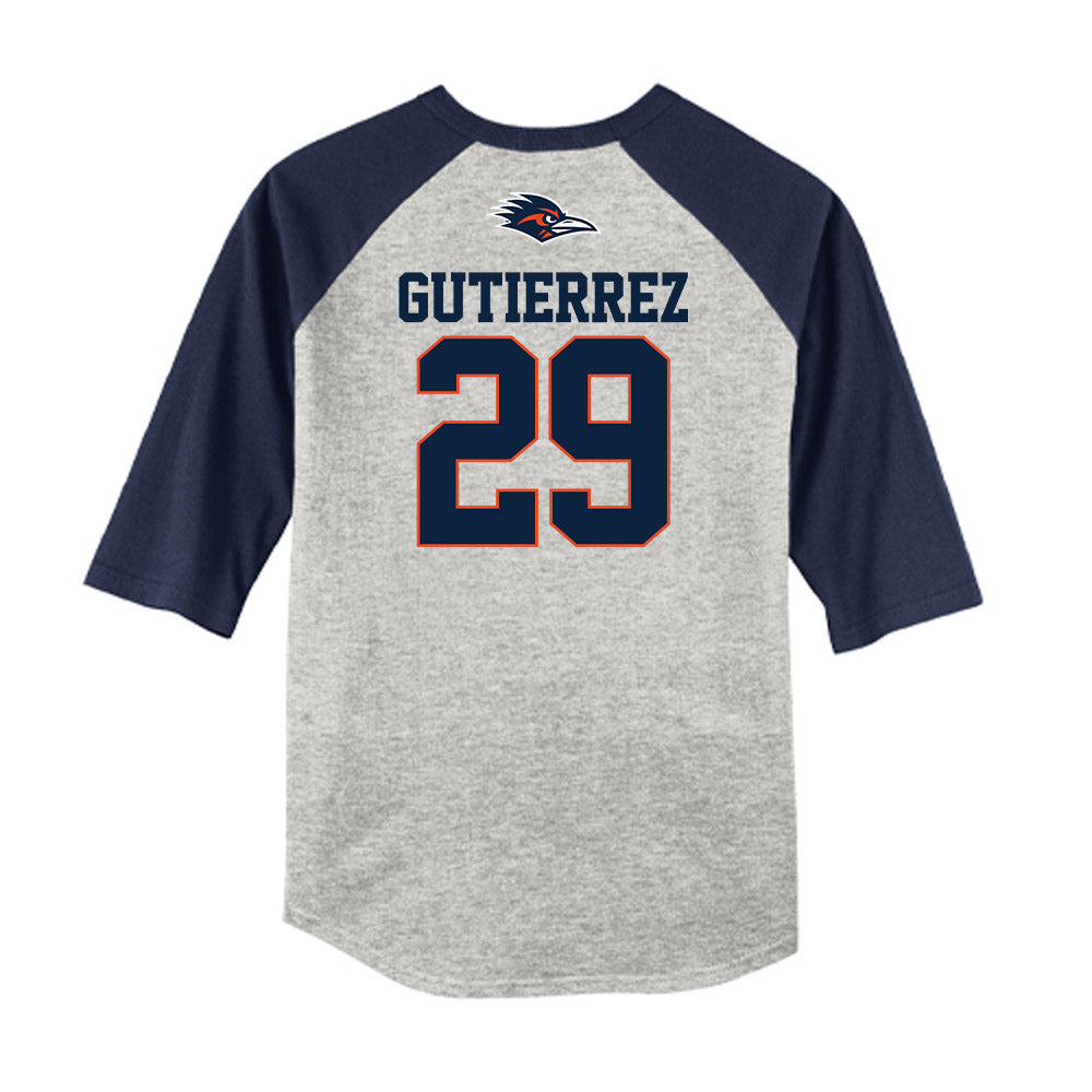 UTSA - NCAA Baseball : Christopher Gutierrez - USA Raglan Raglan Shirt-1