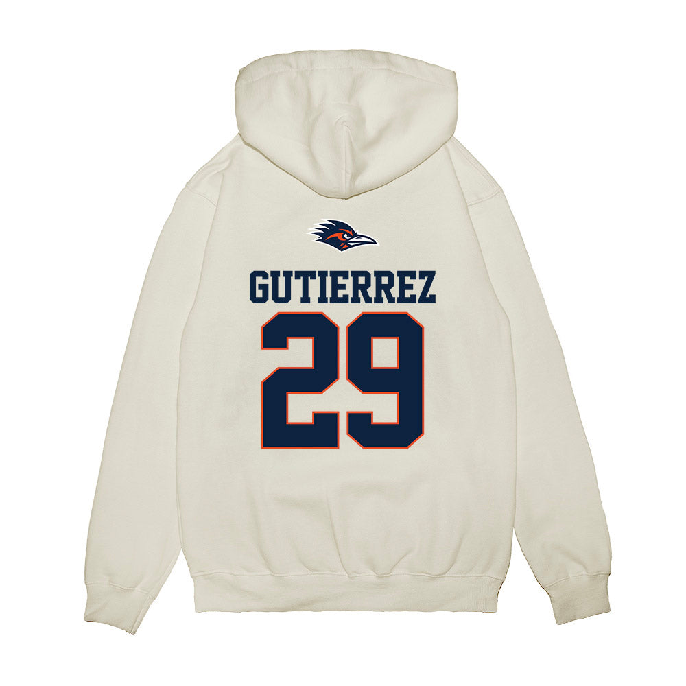 UTSA - NCAA Baseball : Christopher Gutierrez - USA Raglan Premium Hooded Sweatshirt-1