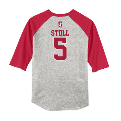 Stanford - NCAA Baseball : Nolan Stoll - USA Raglan Raglan Shirt-1