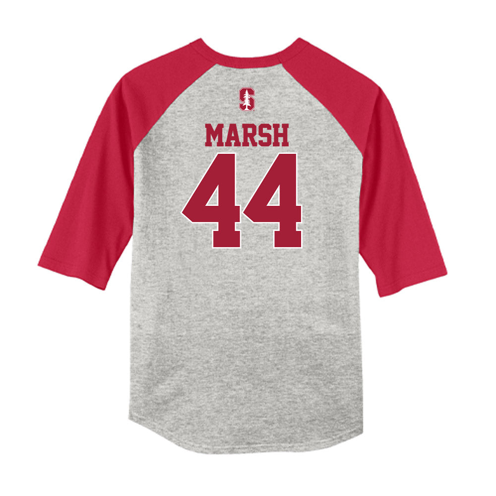 Stanford - NCAA Baseball : Quinten Marsh - USA Raglan Raglan Shirt-1