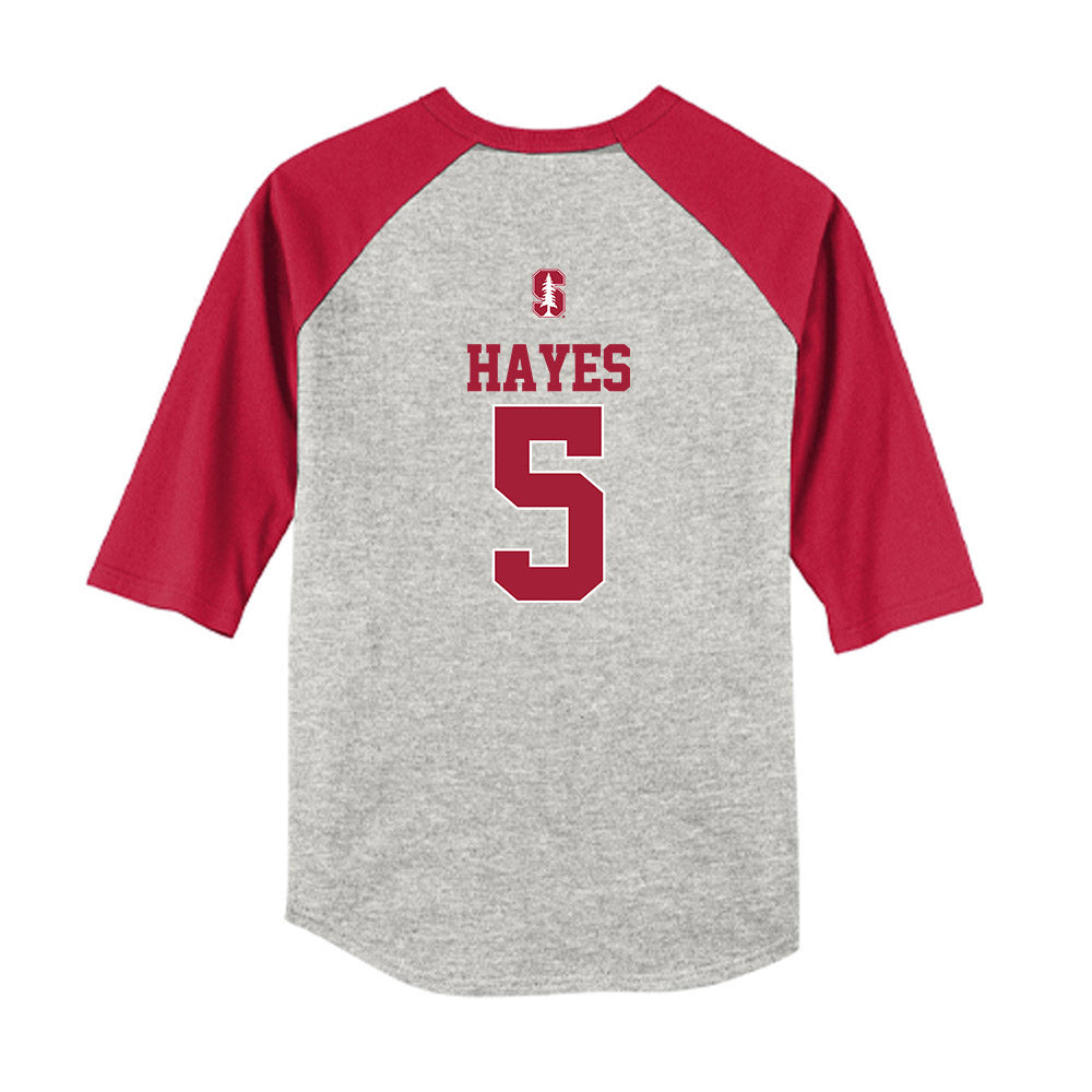 Stanford - NCAA Baseball : Rashad Hayes - USA Raglan Youth Raglan T-Shirt-1