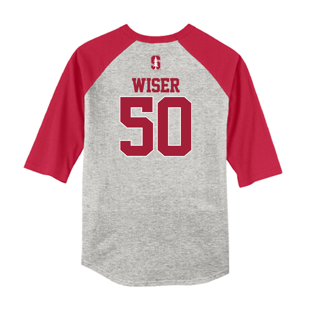 Stanford - NCAA Baseball : David Wiser - USA Raglan Raglan Shirt-1