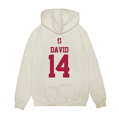 Stanford - NCAA Baseball : Sebastian David - USA Raglan Premium Hooded Sweatshirt-1