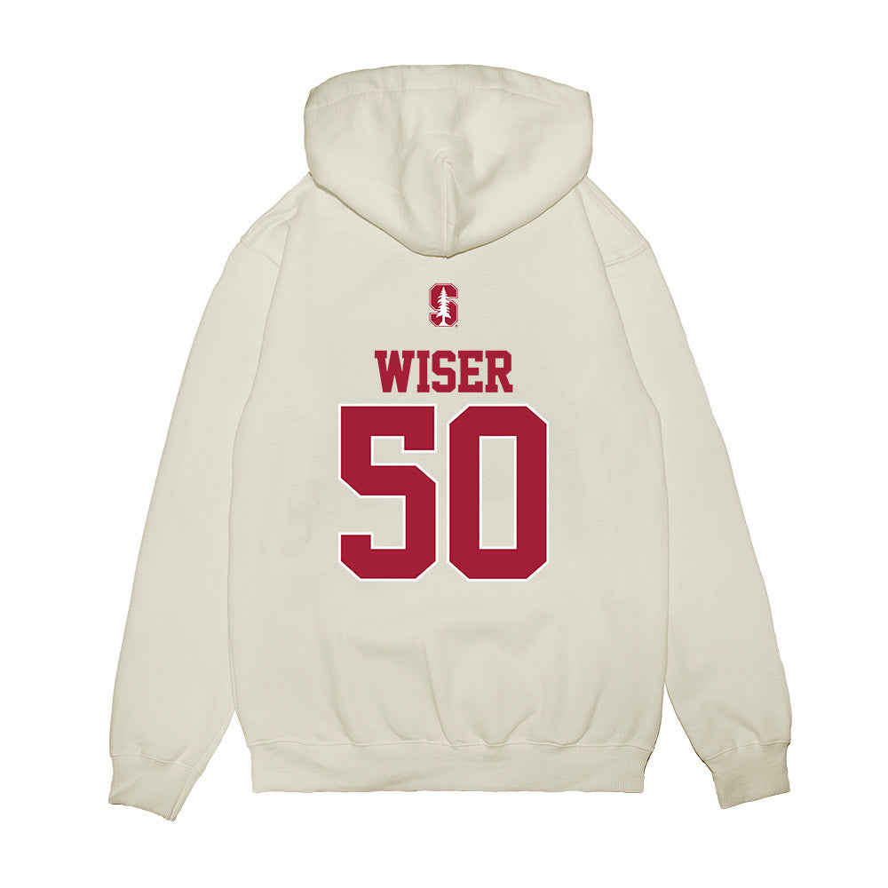 Stanford - NCAA Baseball : David Wiser - USA Raglan Premium Hooded Sweatshirt-1