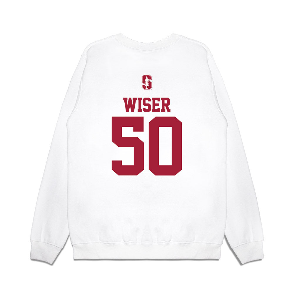Stanford - NCAA Baseball : David Wiser - USA Raglan Premium Crewneck Sweatshirt-1