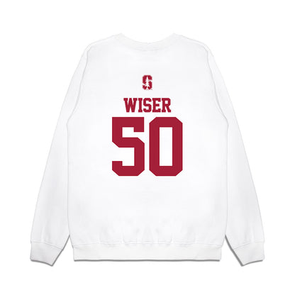 Stanford - NCAA Baseball : David Wiser - USA Raglan Premium Crewneck Sweatshirt-1