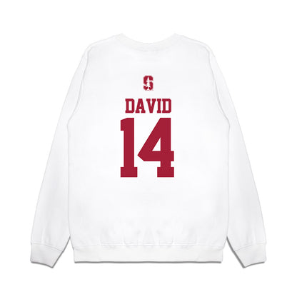 Stanford - NCAA Baseball : Sebastian David - USA Raglan Premium Crewneck Sweatshirt-1