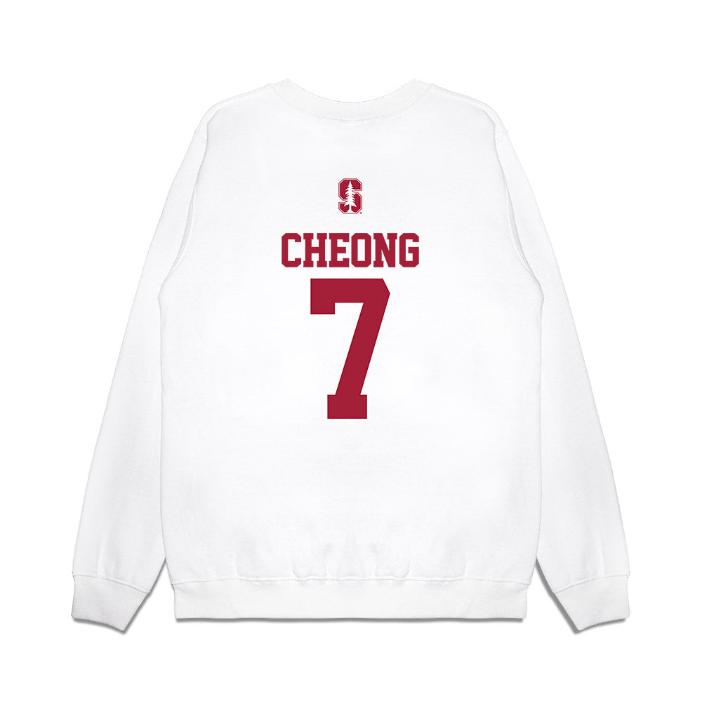 Stanford - NCAA Baseball : Philip Cheong - USA Raglan Premium Crewneck Sweatshirt-1