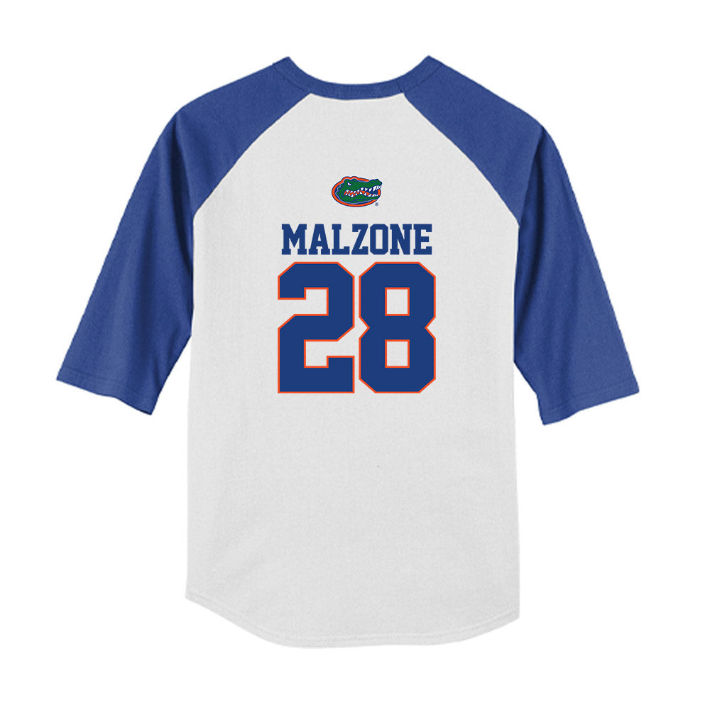 Florida - NCAA Baseball : AJ Malzone - USA Raglan Youth Raglan T-Shirt-1