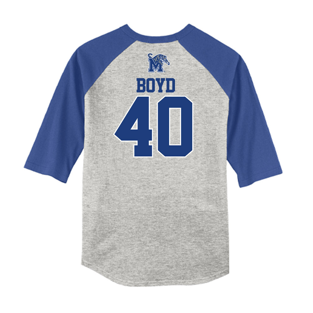 Memphis - NCAA Baseball : Gabe Boyd - USA Raglan Shirt-1