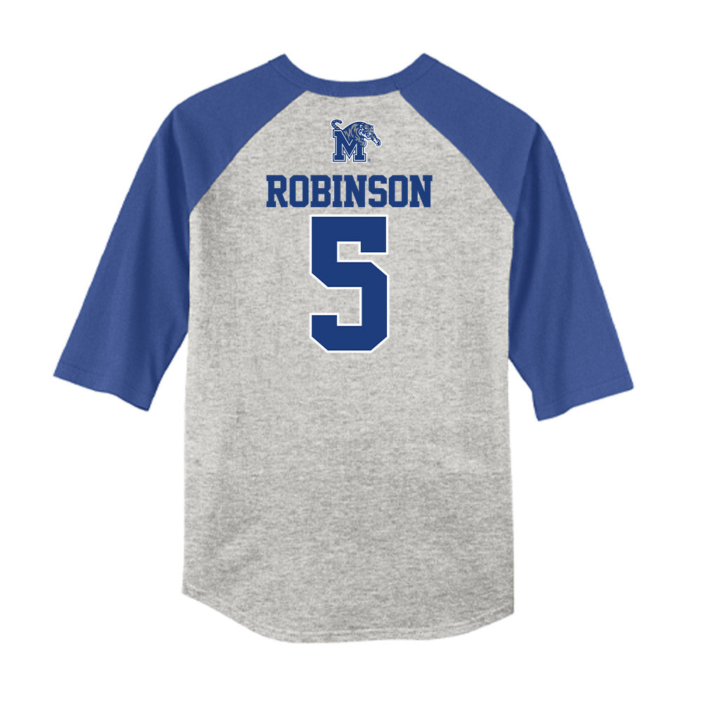 Memphis - NCAA Baseball : Caden Robinson - USA Raglan Shirt-1