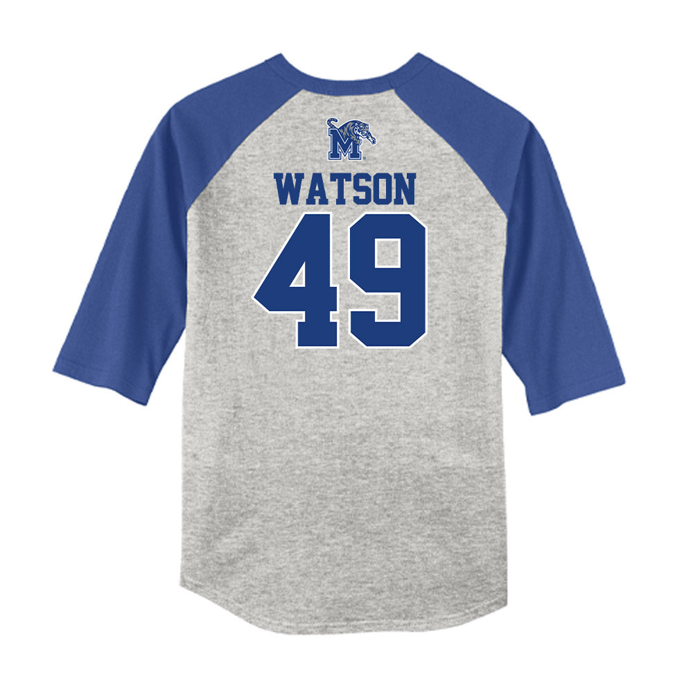 Memphis - NCAA Baseball : Webb Watson - USA Raglan Raglan Shirt-1