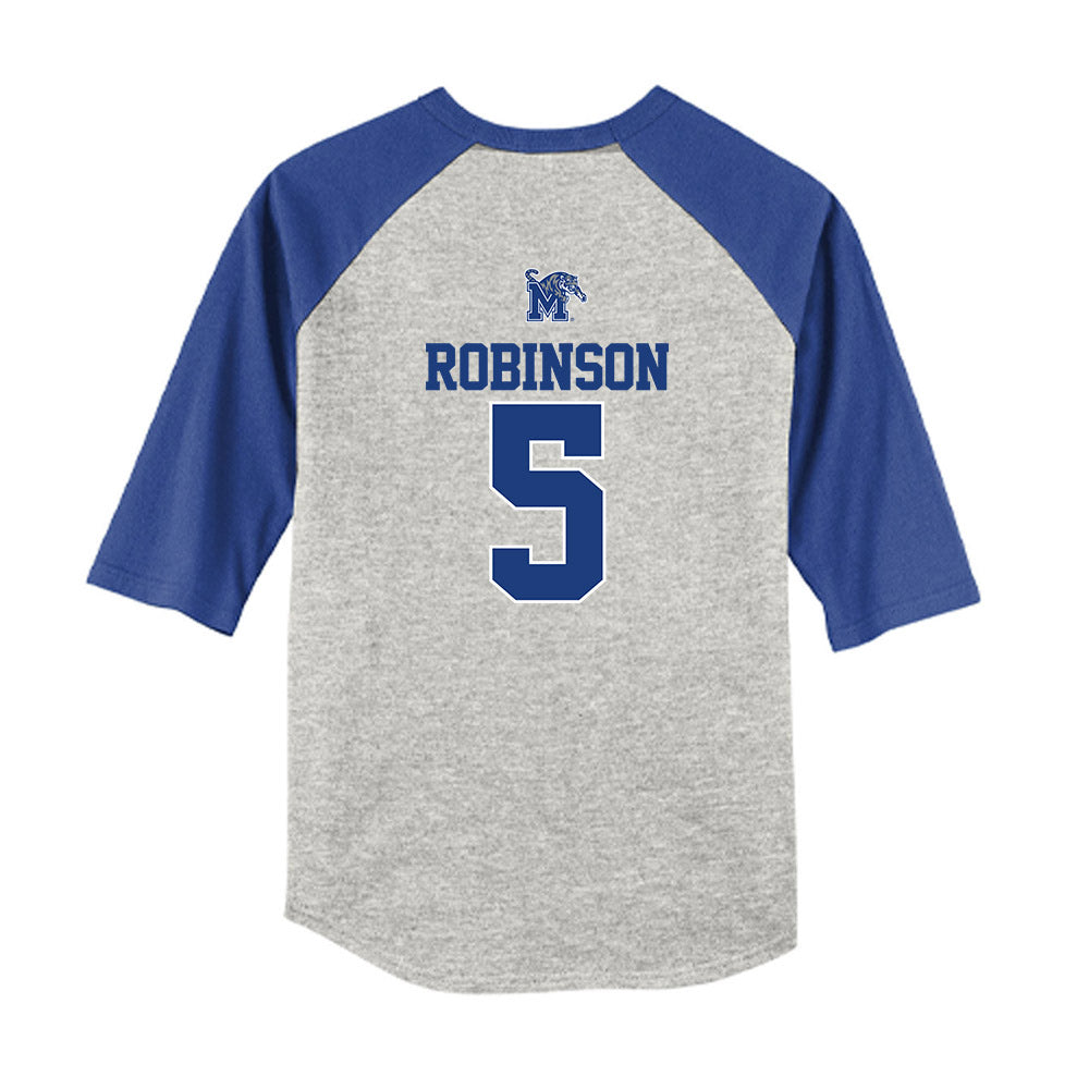 Memphis - NCAA Baseball : Caden Robinson - USA Youth Raglan T-Shirt-1