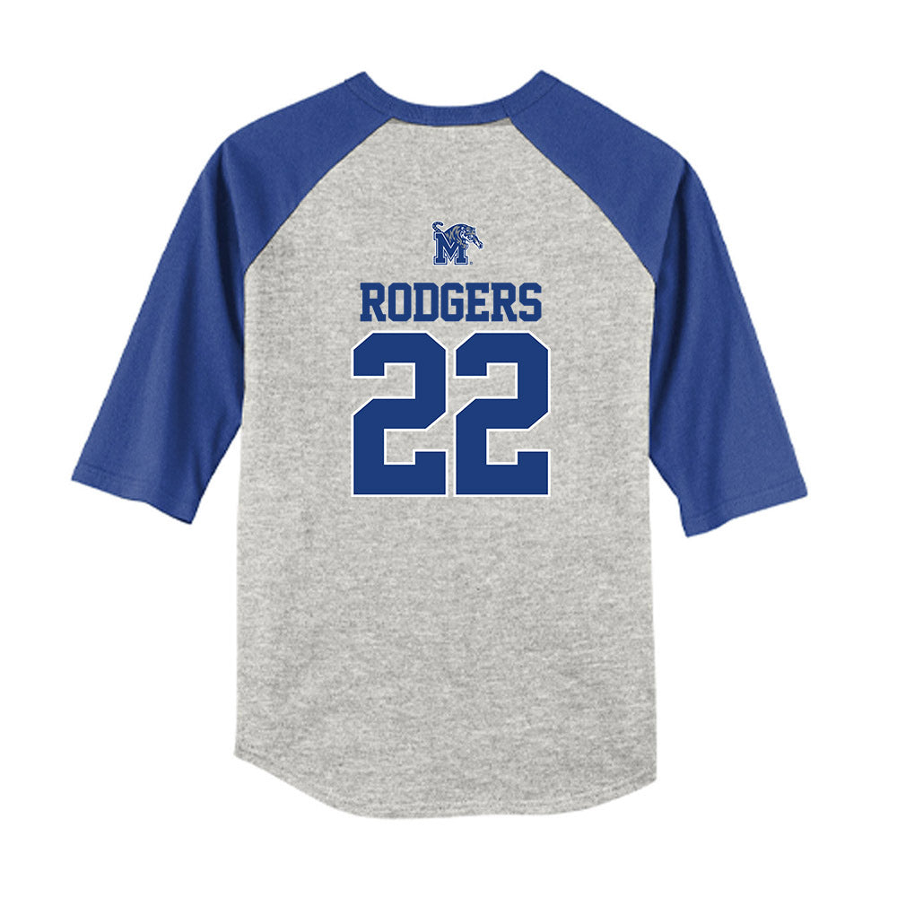 Memphis - NCAA Baseball : Barret Rodgers - USA Youth Raglan T-Shirt-1