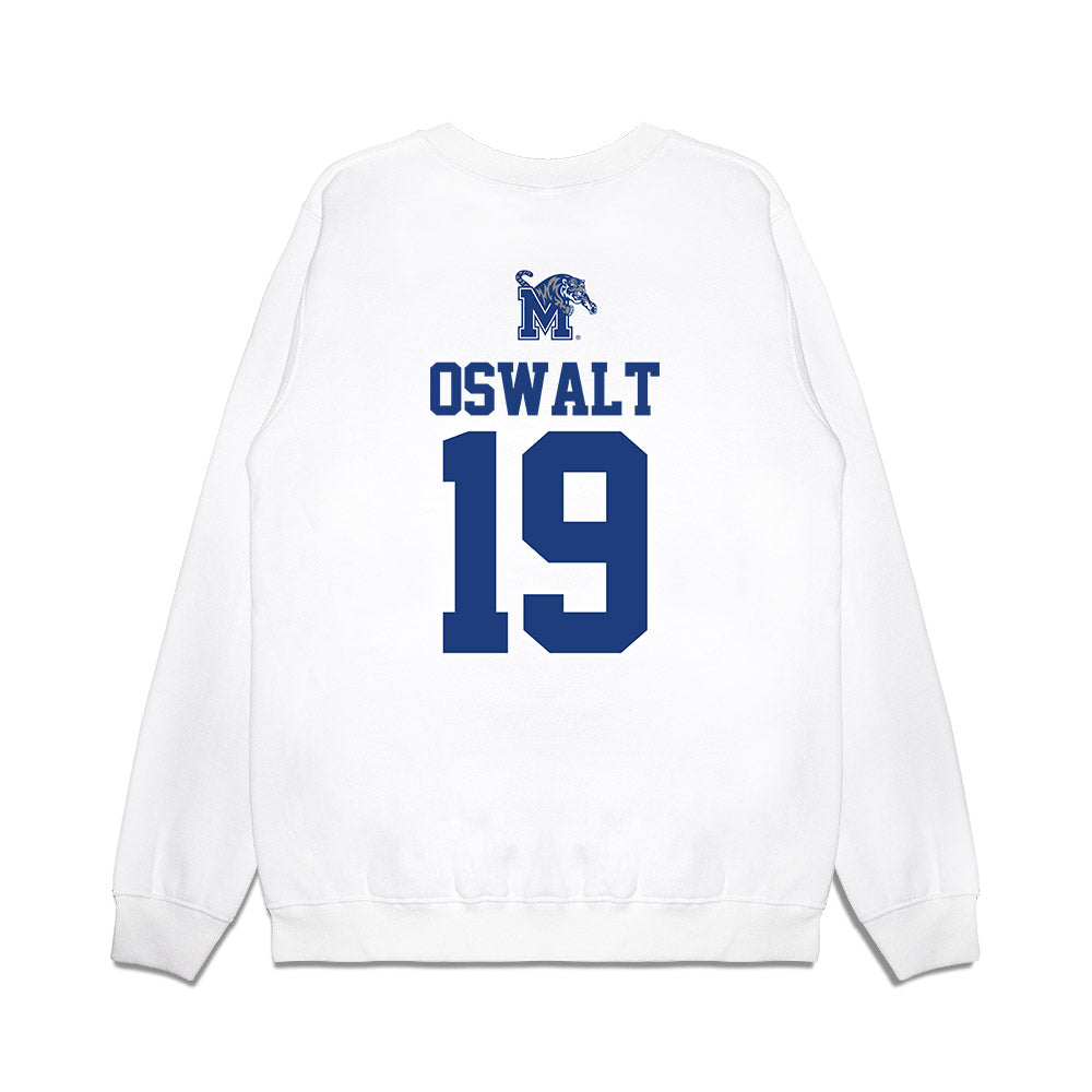 Memphis - NCAA Baseball : Davis Oswalt - USA Raglan Premium Crewneck Sweatshirt-1