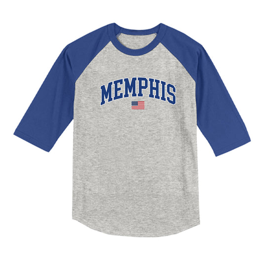 Memphis - NCAA Baseball : Mike Bright - USA Raglan Shirt-0