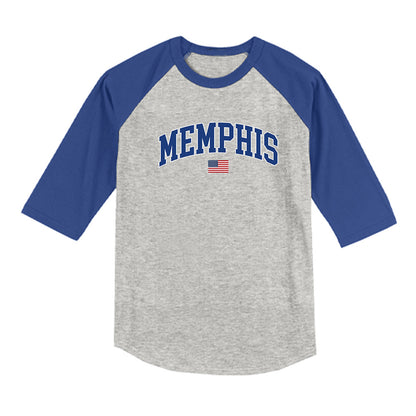 Memphis - NCAA Baseball : Charlie Smith - USA Raglan Raglan Shirt-0