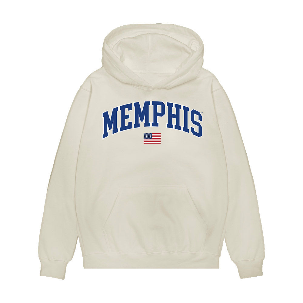 Memphis - NCAA Baseball : Michael Politte - USA Raglan Premium Hooded Sweatshirt-0
