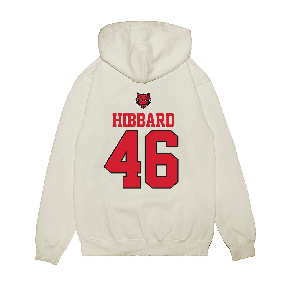 Arkansas State - NCAA Baseball : Jack Hibbard - USA Raglan Premium Hooded Sweatshirt-1