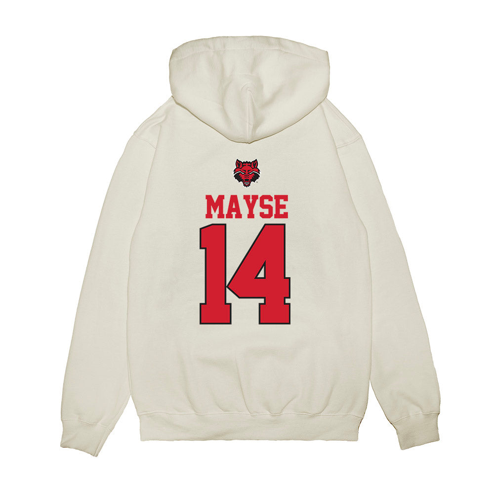 Arkansas State - NCAA Baseball : Myles Mayse - USA Raglan Premium Hooded Sweatshirt-1