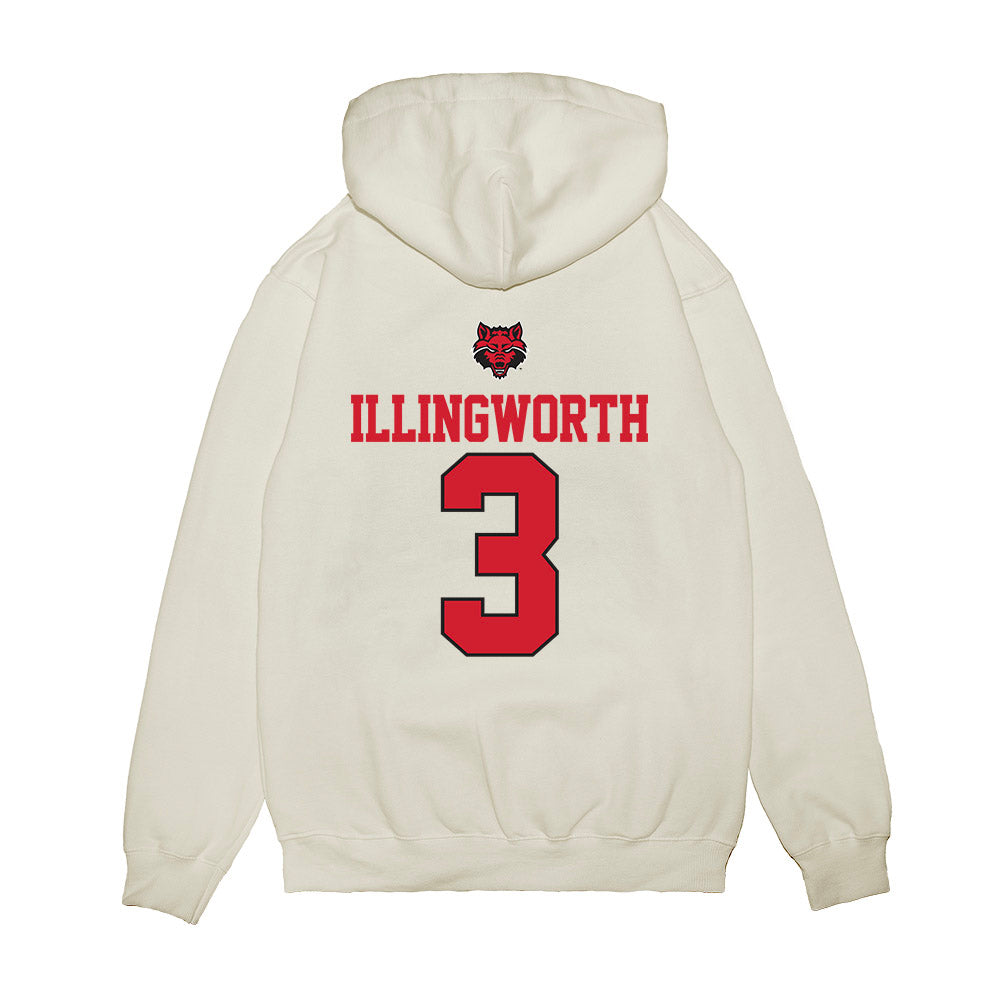 Arkansas State - NCAA Baseball : Jackson Illingworth - USA Raglan Premium Hooded Sweatshirt-1