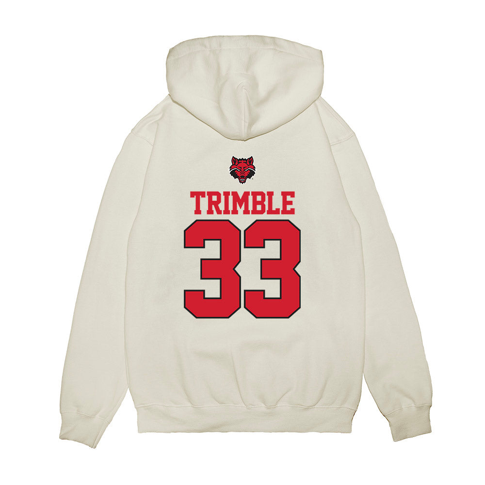 Arkansas State - NCAA Baseball : James Trimble - USA Raglan Premium Hooded Sweatshirt-1