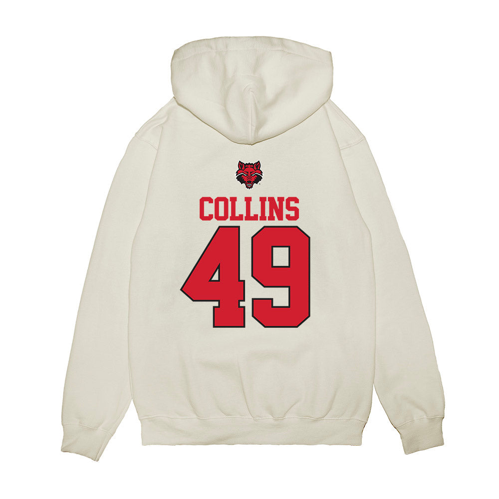 Arkansas State - NCAA Baseball : Tate Collins - USA Raglan Premium Hooded Sweatshirt-1