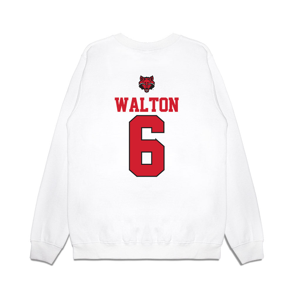 Arkansas State - NCAA Baseball : Lane Walton - USA Raglan Premium Crewneck Sweatshirt-1