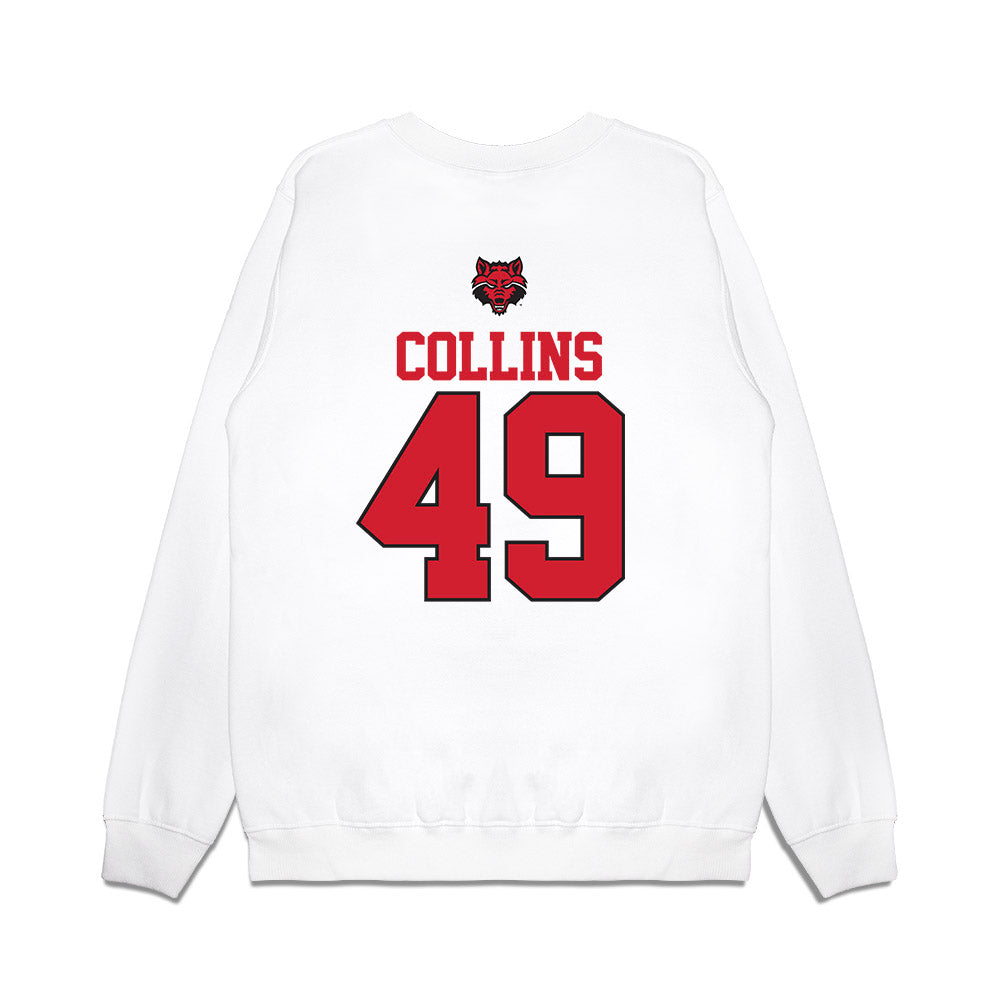Arkansas State - NCAA Baseball : Tate Collins - USA Raglan Premium Crewneck Sweatshirt-1