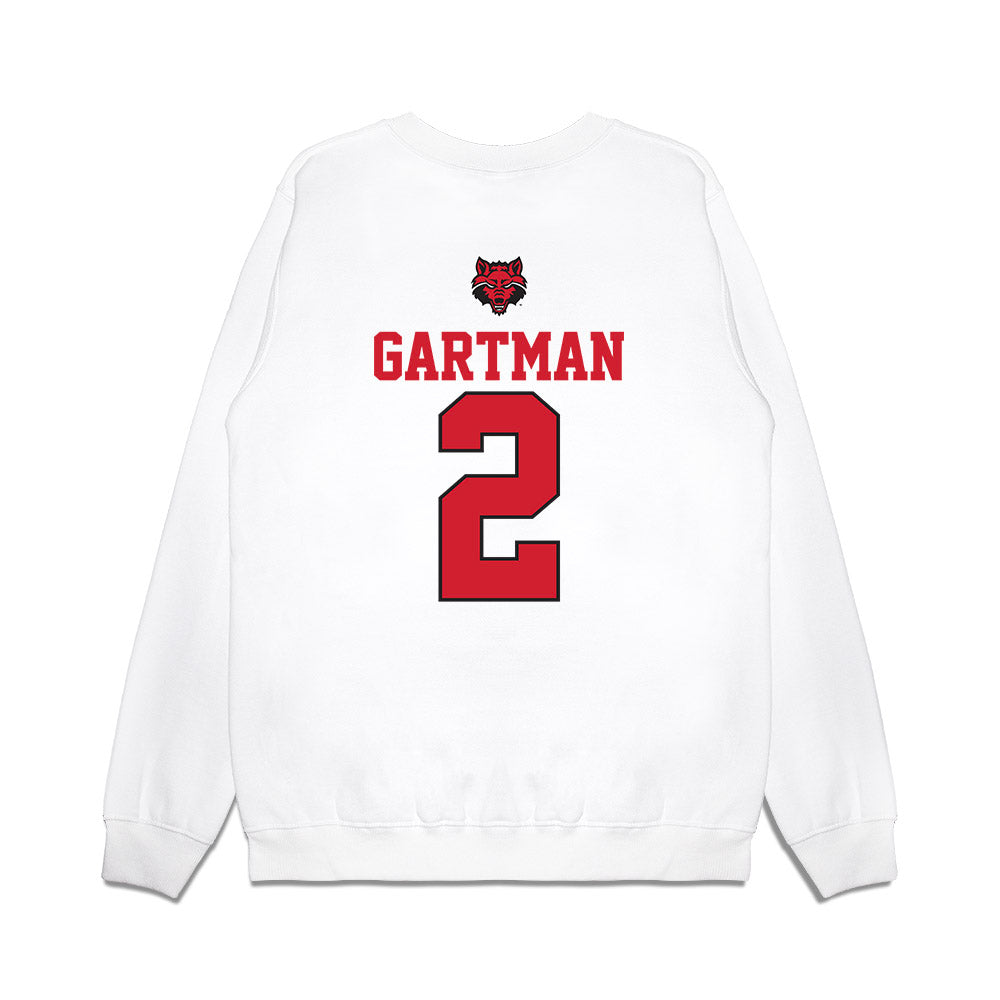 Arkansas State - NCAA Baseball : Drew Gartman - USA Raglan Premium Crewneck Sweatshirt-1