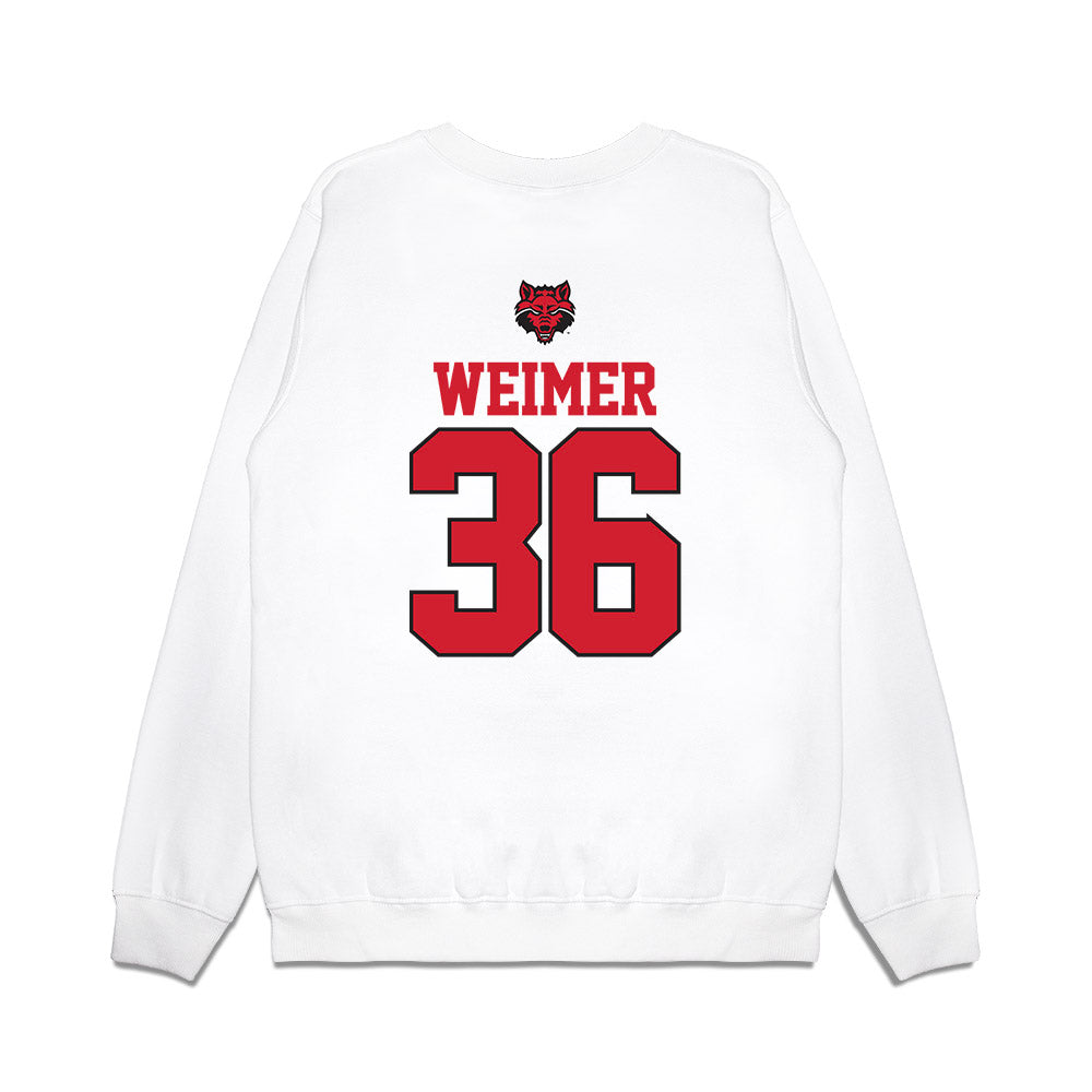 Arkansas State - NCAA Baseball : Tyler Weimer - USA Raglan Premium Crewneck Sweatshirt-1