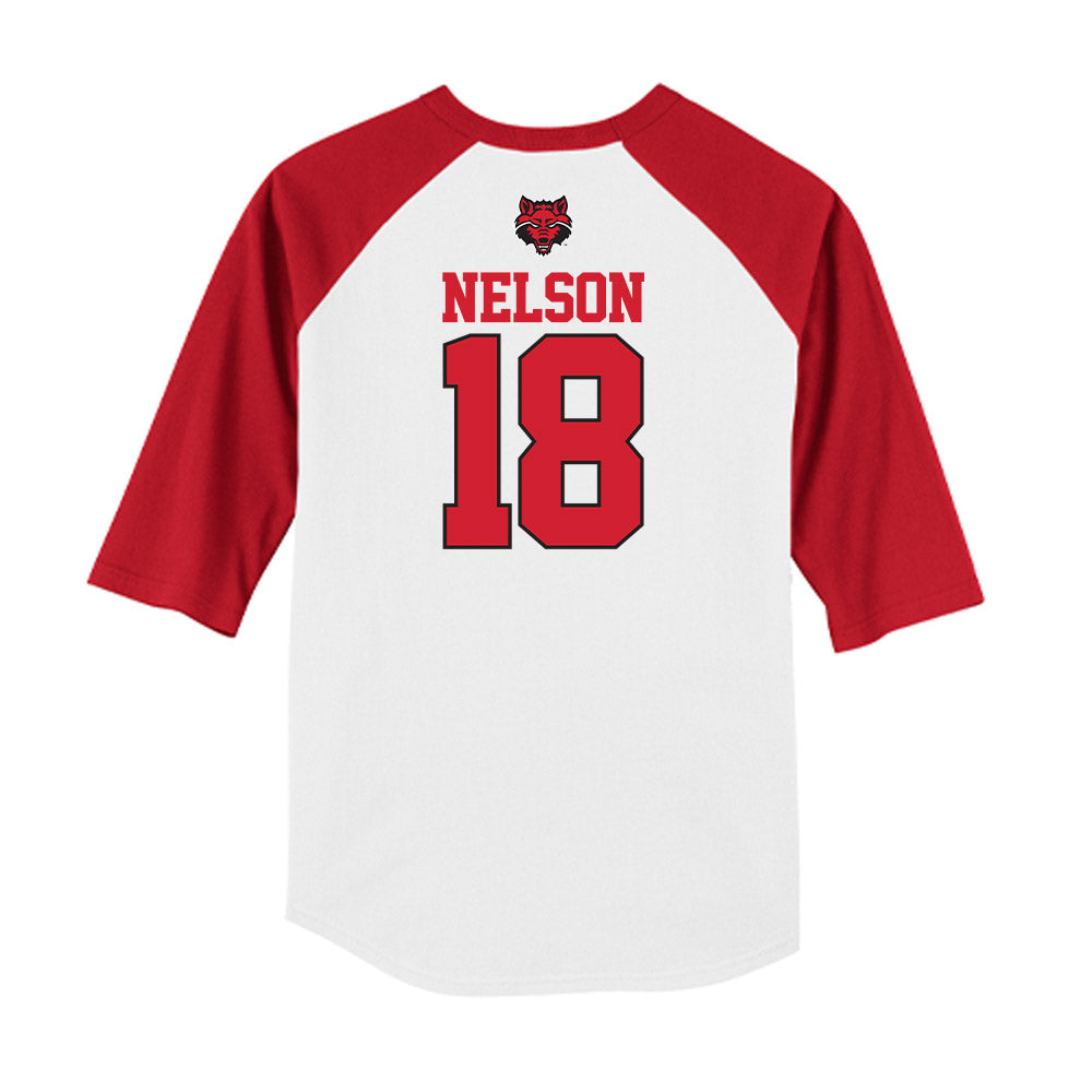 Arkansas State - NCAA Baseball : Jack Nelson - USA Raglan Raglan Shirt-1