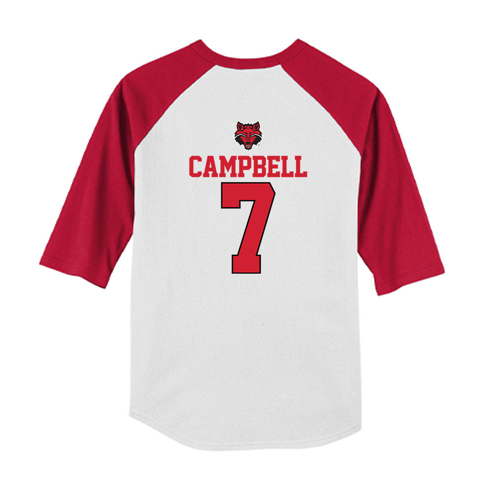 Arkansas State - NCAA Baseball : Cason Campbell - USA Raglan Youth Raglan T-Shirt-1