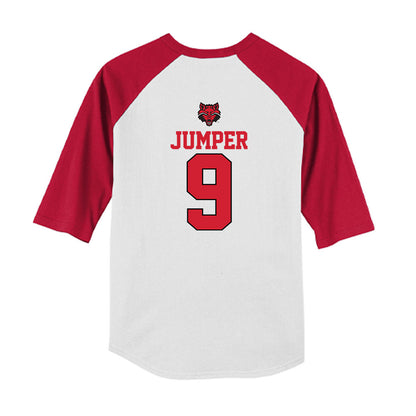 Arkansas State - NCAA Baseball : Cross Jumper - USA Raglan Youth Raglan T-Shirt-1