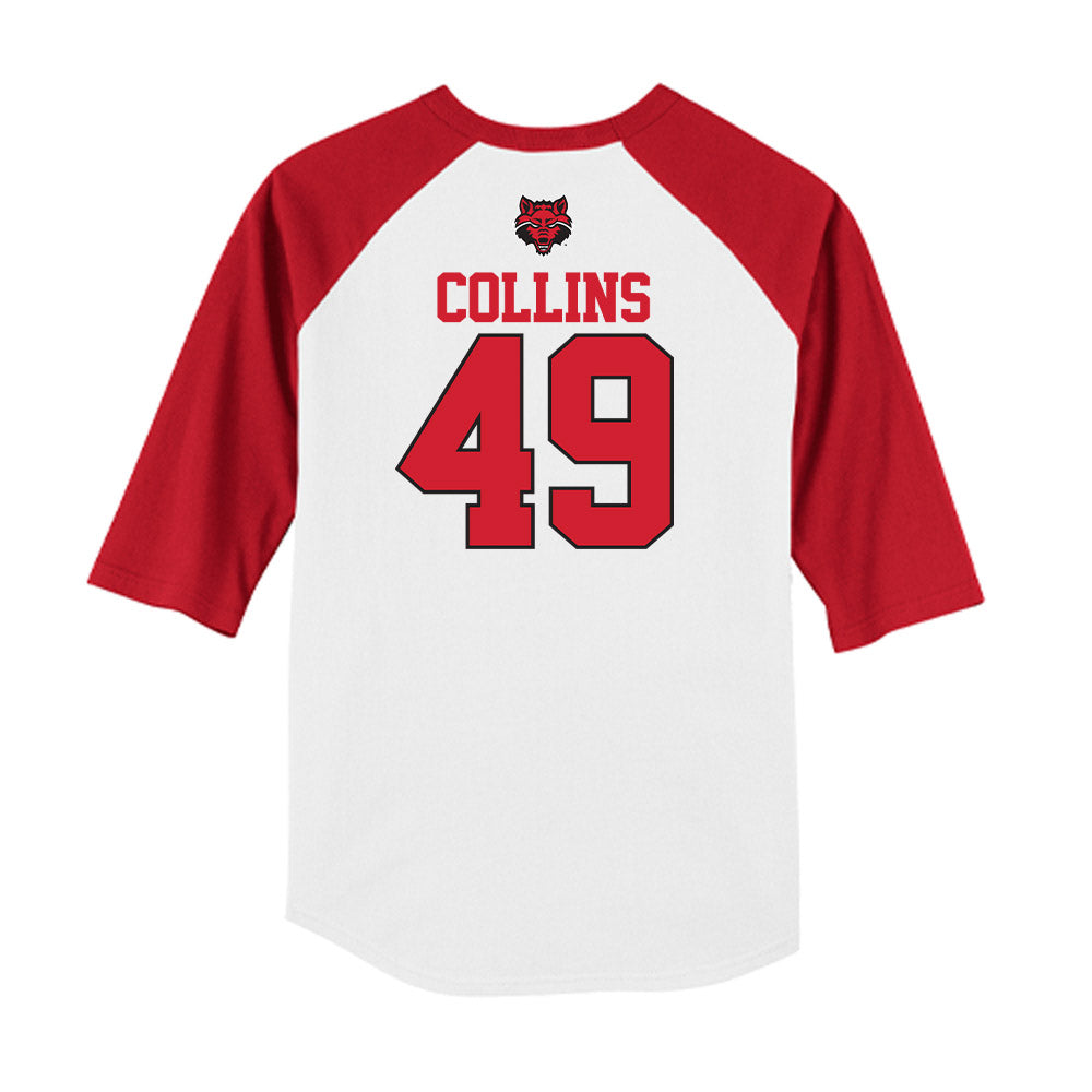 Arkansas State - NCAA Baseball : Tate Collins - USA Raglan Raglan Shirt-1