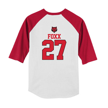Arkansas State - NCAA Baseball : Jalen Foxx - USA Raglan Youth Raglan T-Shirt-1