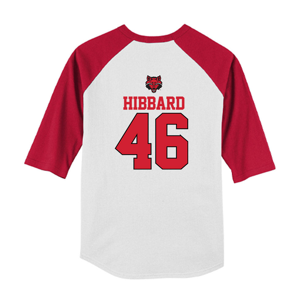 Arkansas State - NCAA Baseball : Jack Hibbard - USA Raglan Youth Raglan T-Shirt-1