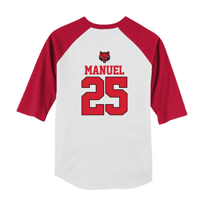 Arkansas State - NCAA Baseball : Cole Manuel - USA Raglan Youth Raglan T-Shirt-1