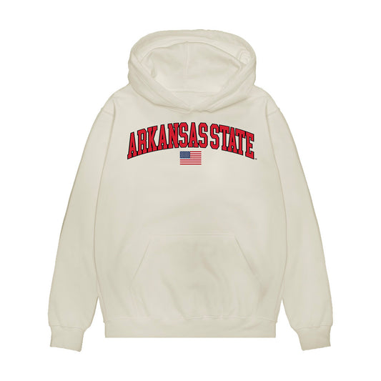 Arkansas State - NCAA Baseball : James Trimble - USA Raglan Premium Hooded Sweatshirt-0