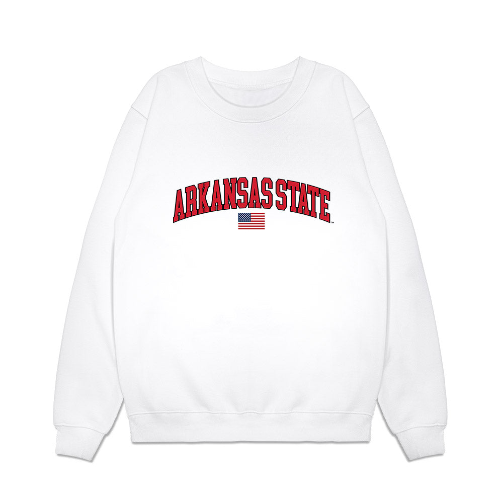 Arkansas State - NCAA Baseball : Myles Mayse - USA Raglan Premium Crewneck Sweatshirt-0