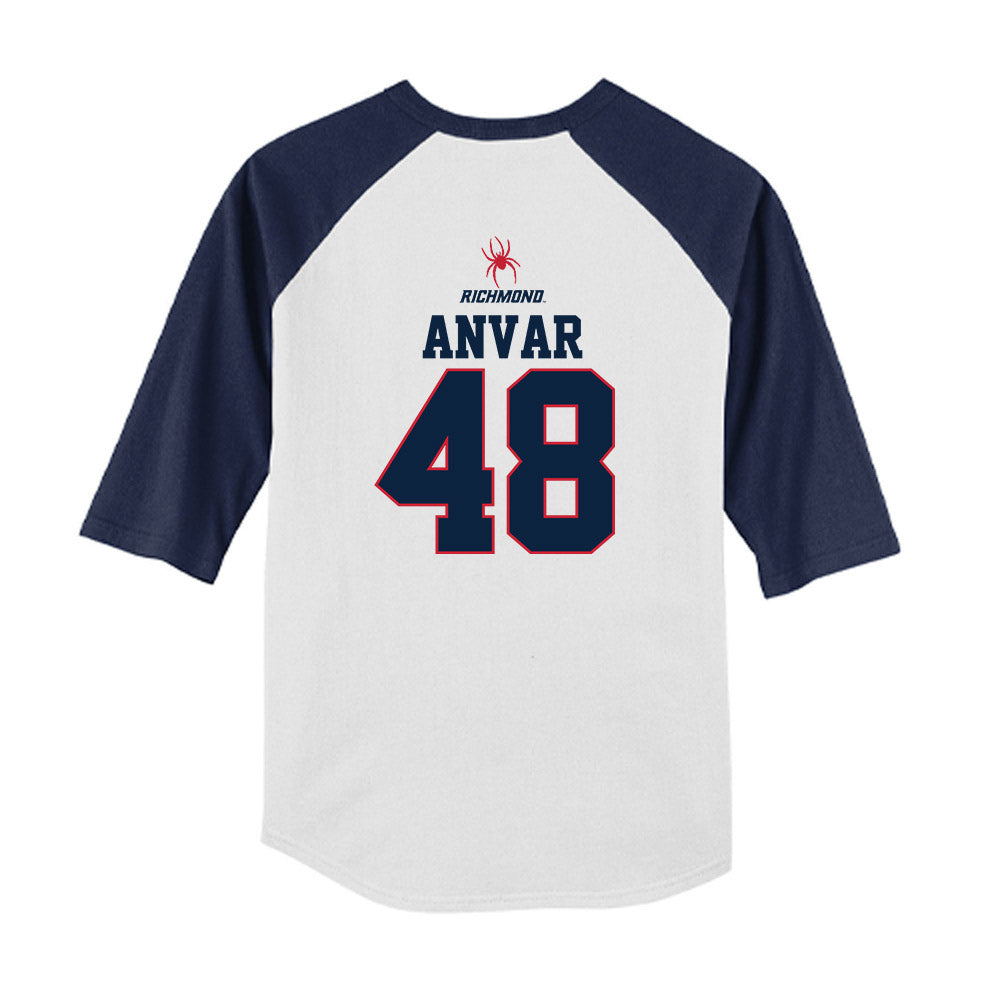 Richmond - NCAA Baseball : Bijan Anvar - USA Youth Raglan T-Shirt-1
