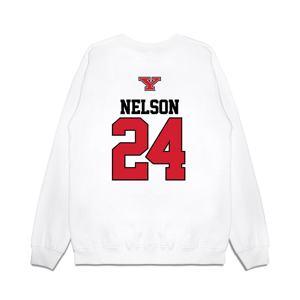 Youngstown State - NCAA Baseball : Braylon Nelson - USA Raglan Premium Crewneck Sweatshirt-1