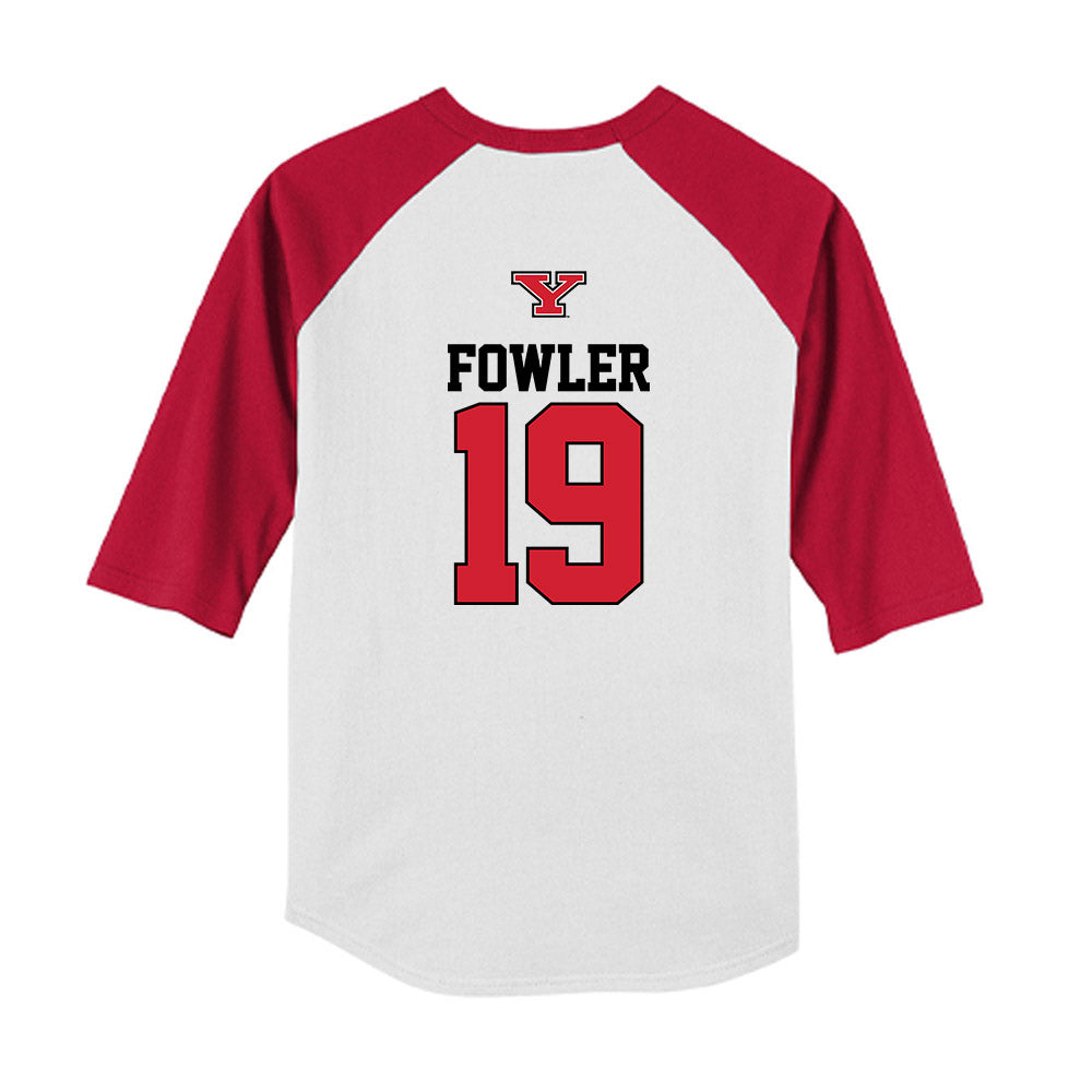 Youngstown State - NCAA Baseball : Thomas Fowler - USA Raglan Youth Raglan T-Shirt-1