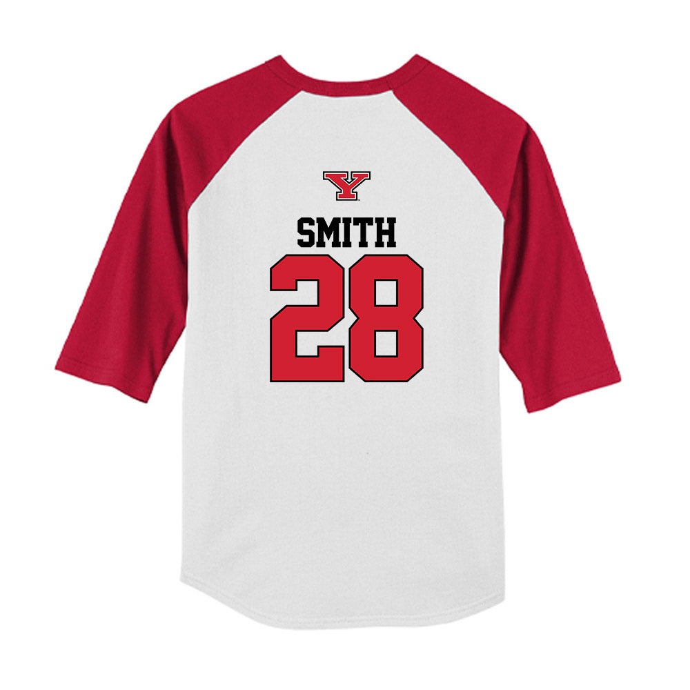 Youngstown State - NCAA Baseball : Austin Smith - USA Raglan Youth Raglan T-Shirt-1