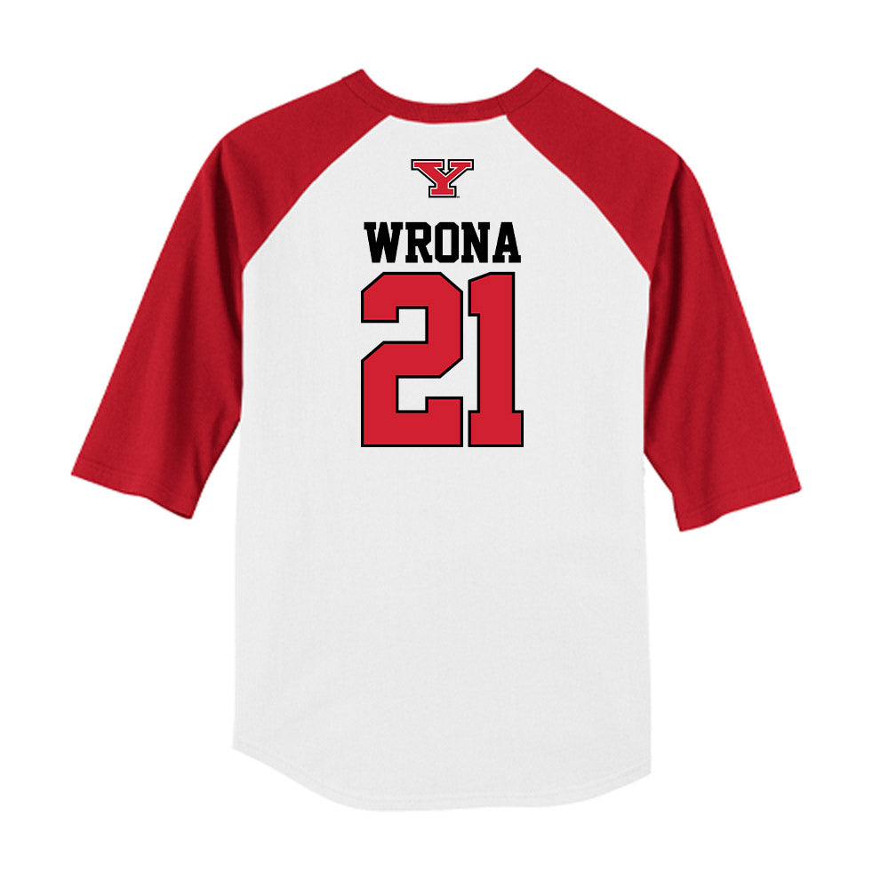 Youngstown State - NCAA Baseball : Jay Wrona - USA Raglan Raglan Shirt-1